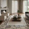 Ứng dụng thảm trải sàn phòng khách hiện đại NT