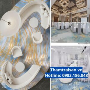 Mẫu thảm sang trọng cho khu nhà hàng tiệc cưới
