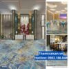 Thảm khách sạn họa tiết xanh
