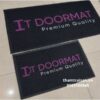 Thảm cửa PVC in logo màu tím