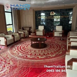 Thảm khánh tiết họa tiết đỏ sang trọng
