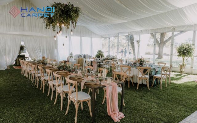 Lựa chọn màu thảm theo concept cưới